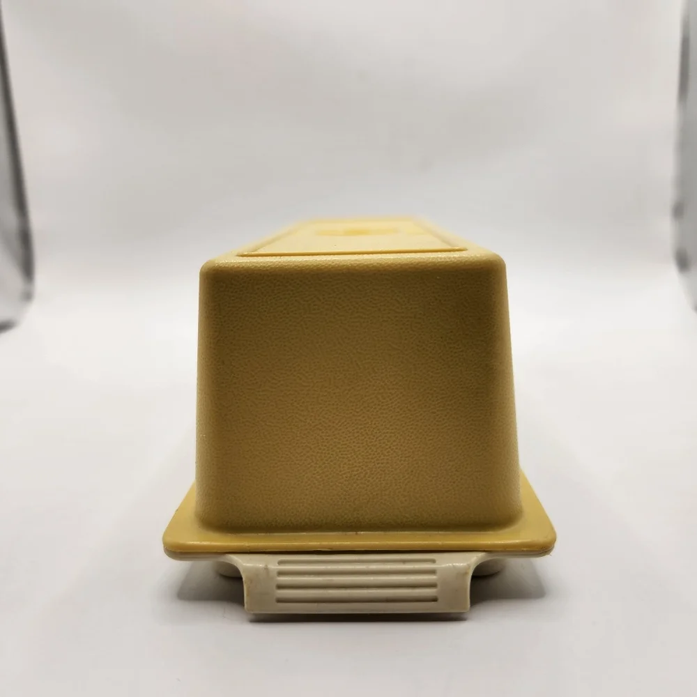 Vintage Tupperware Harvest Gold Butter Dish Lid & Base 636-12 Made in USA